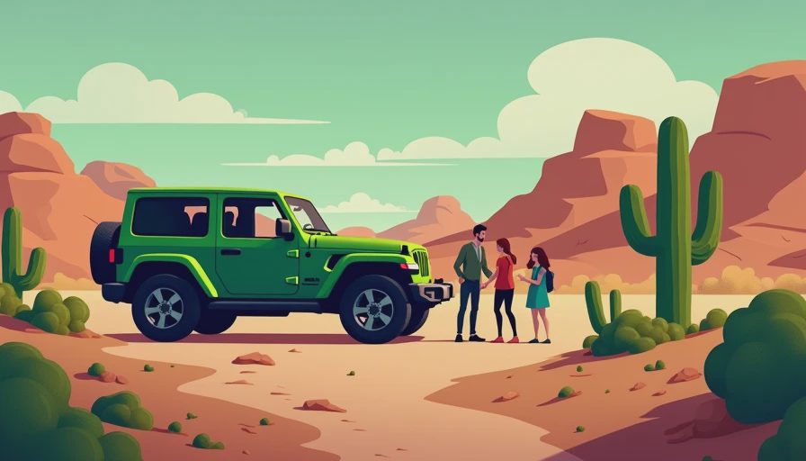 Illustration for green jeep wrangler