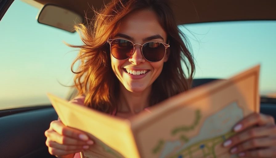 Visual context for american road trip planner