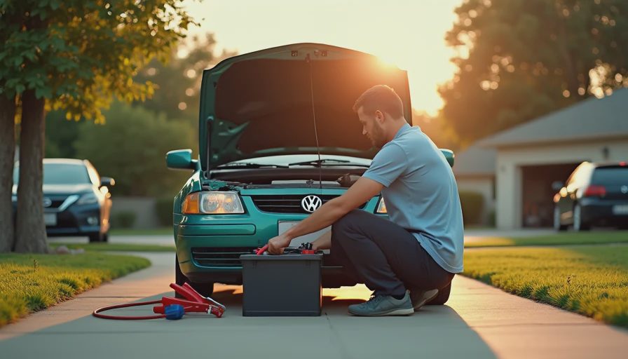 Illustration for how hard is it to change a car battery