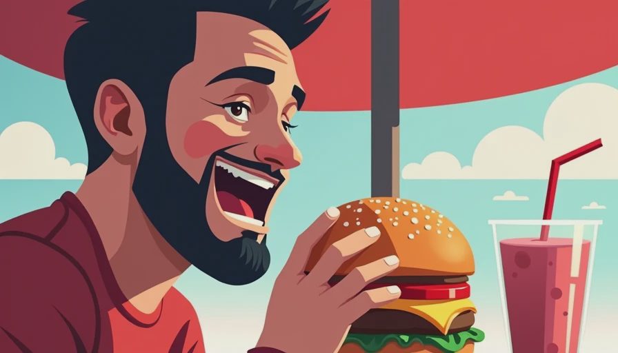 Visual context for island burgers and shakes