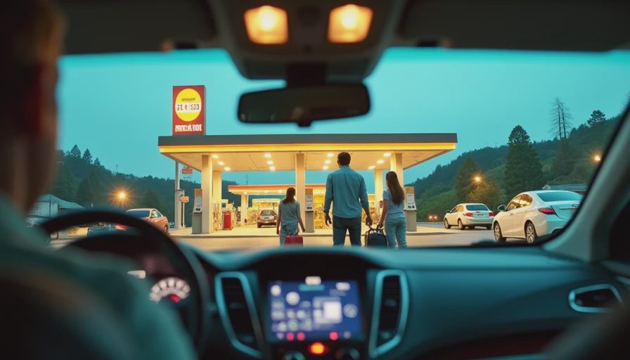 Illustration for road trips on a budget