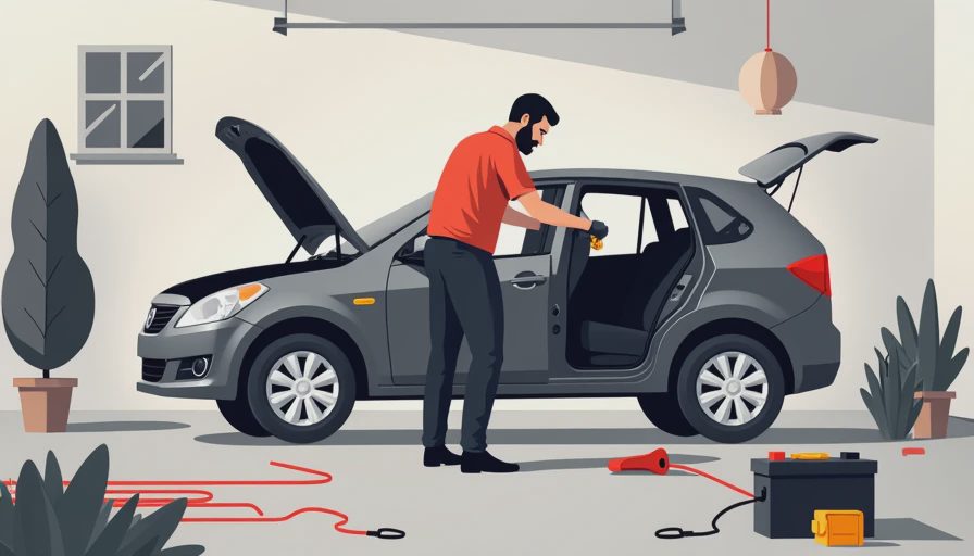Illustration for when changing a car battery